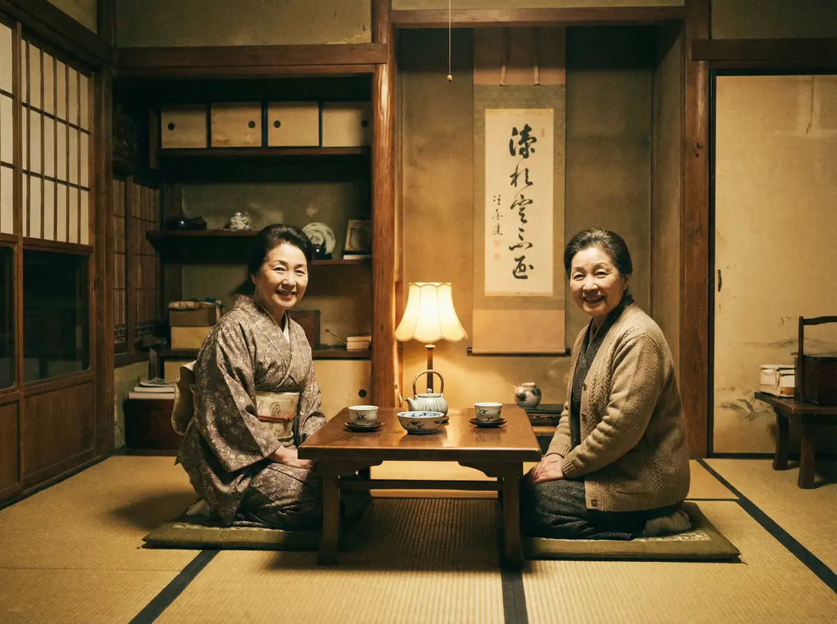 两位优雅的 探花视频 - 热门探花与精选合集推荐 在日式茶室中品茶交谈